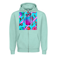 Seafoam sea shell Zipper Hoodie - BundleAndBundleShop