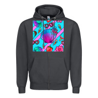 Smoke sea shell Zipper Hoodie - BundleAndBundleShop