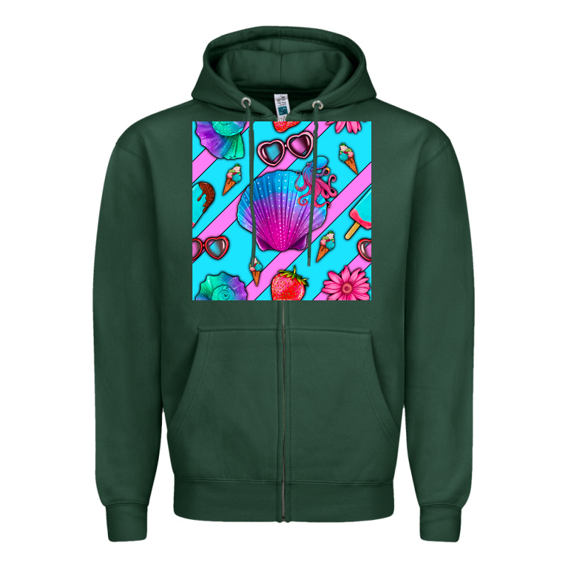 Sea Shell Zipper Hoodie by BundleAndBundleShop | Teevron