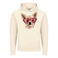 Vintage Artic chihuahua dog with love glasses Vintage Hoodie - RanaPortraitStore