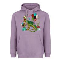 Lavender party t rex Heavyweight Hoodie - MaliasSmallBusiness