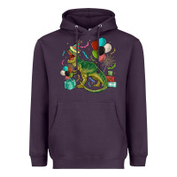 Plum party t rex Heavyweight Hoodie - MaliasSmallBusiness
