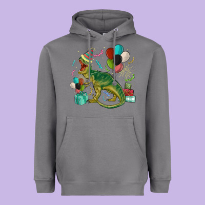 Party T Rex Heavyweight Hoodie Designed By Maliassmallbusiness