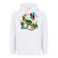 White party t rex Heavyweight Hoodie - MaliasSmallBusiness