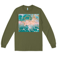 Army Green turquoise glitter Long Sleeve Tee - JahusDesignShop