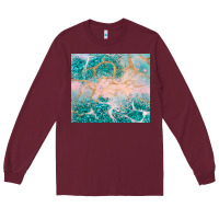 Burgundy turquoise glitter Long Sleeve Tee - JahusDesignShop