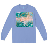 Colony Blue turquoise glitter Long Sleeve Tee - JahusDesignShop