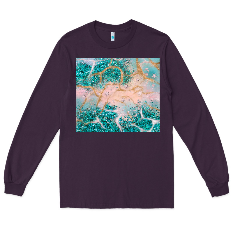 Turquoise Glitter Long Sleeve Tee by JahusDesignShop | Teevron