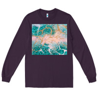 Plum turquoise glitter Long Sleeve Tee - JahusDesignShop