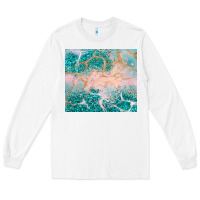 White turquoise glitter Long Sleeve Tee - JahusDesignShop