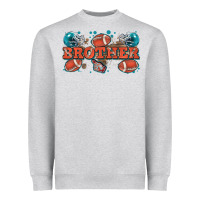 Heather Grey brother American football Heavyweight Sweatshirt - Zillion Design Studio