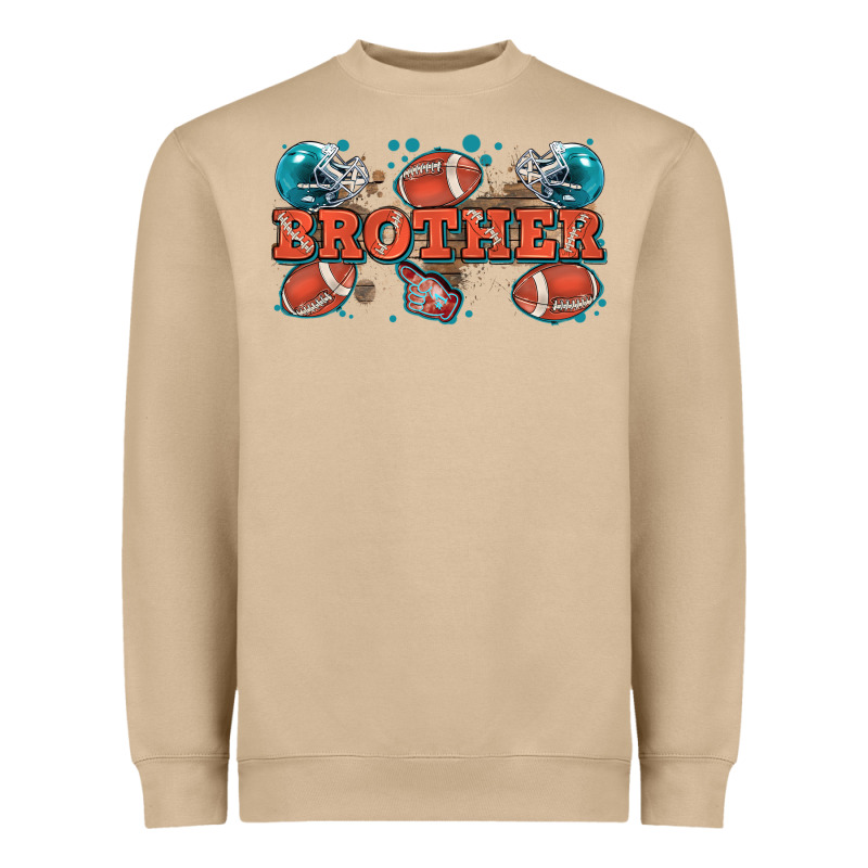 Brother American Football Heavyweight Sweatshirt by Zillion Design Studio | Teevron