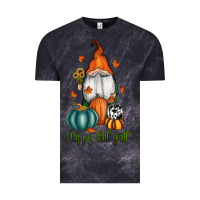 Cloud Black happy fall y'all gnome Vintage Tee - RanaPortraitStore