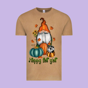 Happy Fall Y'all Gnome Vintage Tee Designed By Ranaportraitstore