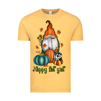 Vintage Mustard happy fall y'all gnome Vintage Tee - RanaPortraitStore