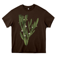 Chocolate Brown cereus jamacaru Heavy Core Tee - LillyAllenDesigns