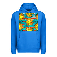 True Royal softball sunflowers with serape seamless pattern Premium Hoodie - BundleAndBundleShop