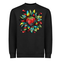 Black berry sunflower Heavyweight Sweatshirt - texasbilliewilder