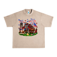 French Oak Barn farm animals 4th of July Urban Heavy Tee - Neo Western