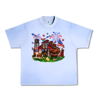 Grape Ice Barn farm animals 4th of July Urban Heavy Tee - Neo Western