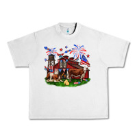Lunar Rock Barn farm animals 4th of July Urban Heavy Tee - Neo Western