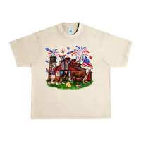 Sandshell Barn farm animals 4th of July Urban Heavy Tee - Neo Western