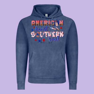 Vintage Hoodie American heart southern soul