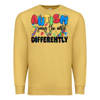 Antique Gold autism seeing the world differently Premium Sweatshirt - MaliasSmallBusiness