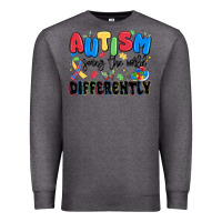 Charcoal Heather autism seeing the world differently Premium Sweatshirt - MaliasSmallBusiness