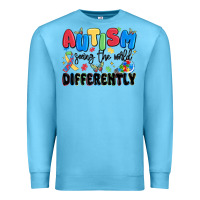 Ocean Blue autism seeing the world differently Premium Sweatshirt - MaliasSmallBusiness