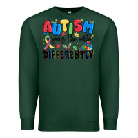 Sports Green autism seeing the world differently Premium Sweatshirt - MaliasSmallBusiness