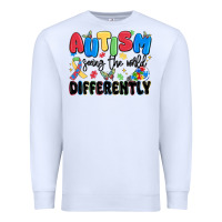 White autism seeing the world differently Premium Sweatshirt - MaliasSmallBusiness