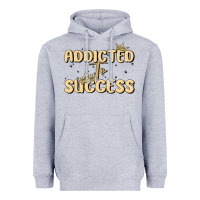 Heather Grey addicted to success Heavyweight Hoodie - MaliasSmallBusiness