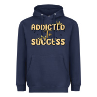Navy addicted to success Heavyweight Hoodie - MaliasSmallBusiness