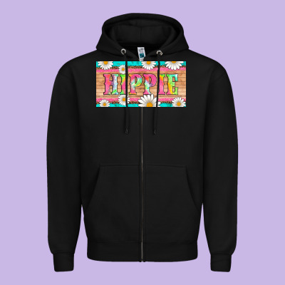 Hippie And Daisys License Plate Template Zipper Hoodie Designed By Artiststas