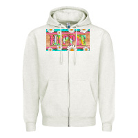 Oatmeal Heather hippie and daisys license plate template Zipper Hoodie - Artiststas