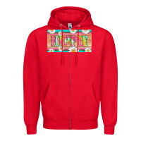 Red hippie and daisys license plate template Zipper Hoodie - Artiststas