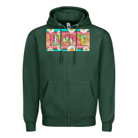 Sports Green hippie and daisys license plate template Zipper Hoodie - Artiststas
