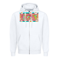 White hippie and daisys license plate template Zipper Hoodie - Artiststas