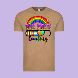 Gay Pride Loading Vintage Tee Designed By Zillion Design Studio