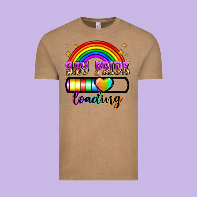 Gay Pride Loading Vintage Tee Designed By Zillion Design Studio