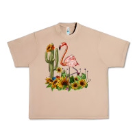Burro flamingo with cactus and sunflowers Urban Heavy Tee - BarkalooDesign