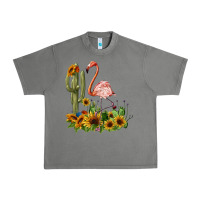 Tornado flamingo with cactus and sunflowers Urban Heavy Tee - BarkalooDesign