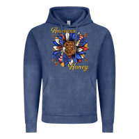 Vintage Denim American honey with bee Vintage Hoodie - texasbilliewilder