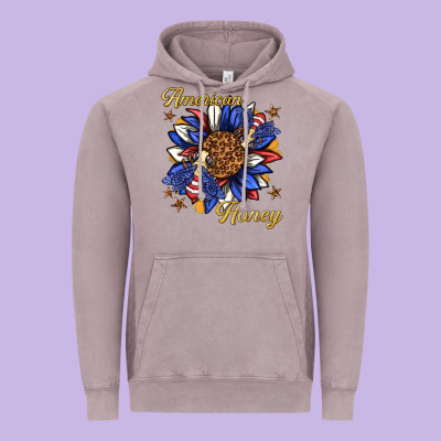 Vintage Hoodie American honey with bee
