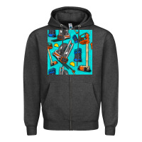 Charcoal Heather construction vehicles Zipper Hoodie - BundleAndBundleShop