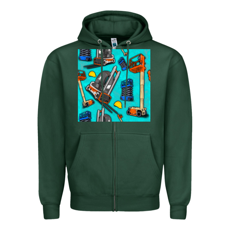 Construction Vehicles Zipper Hoodie by BundleAndBundleShop | Teevron