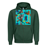 Sports Green construction vehicles Zipper Hoodie - BundleAndBundleShop