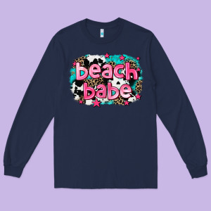 Beach Babe Long Sleeve Tee Designed By Adodesignshop