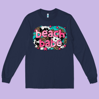 Beach Babe Long Sleeve Tee Designed By Adodesignshop